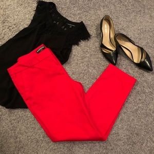 Express Columnist Red Dress Ankle Pant - Like New